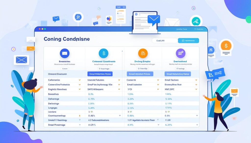 découvrez notre comparatif complet des logiciels d'emailing avec un tableau détaillé des prix, fonctionnalités et taux de délivrabilité pour choisir l'outil adapté à vos besoins.