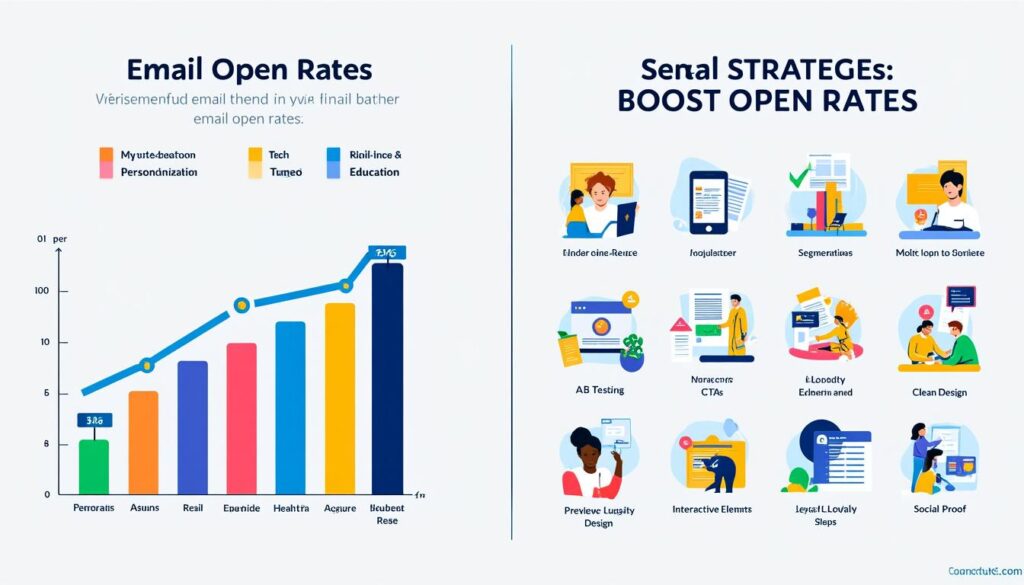 Taux d’ouverture email : moyenne par secteur et 12 leviers pour l’augmenter découvrez la moyenne des taux d'ouverture des emails par secteur et apprenez 12 leviers efficaces pour augmenter l'engagement de vos campagnes emailing.