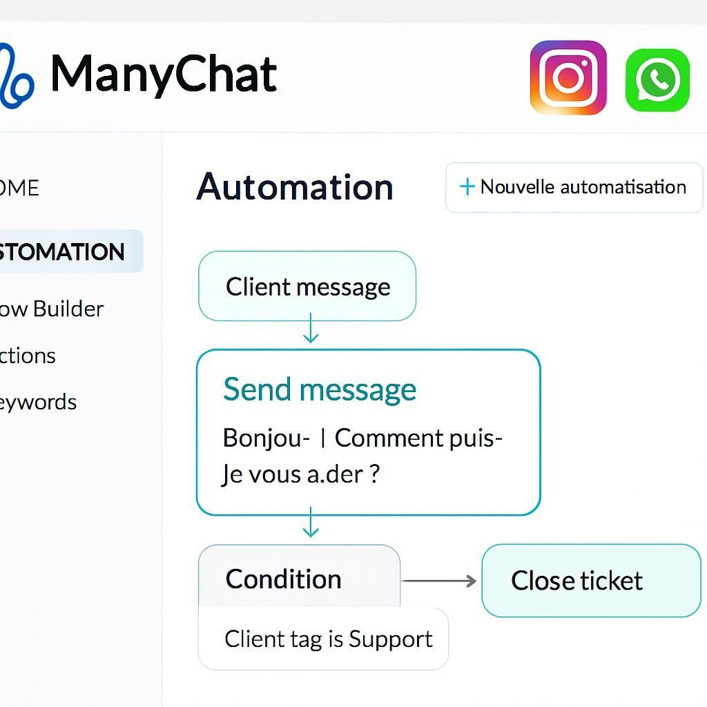 Découvrez Manychat France, votre partenaire expert en automatisation marketing pour optimiser vos campagnes et booster votre engagement client efficacement.